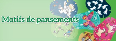 Motifs de pansements disponibles